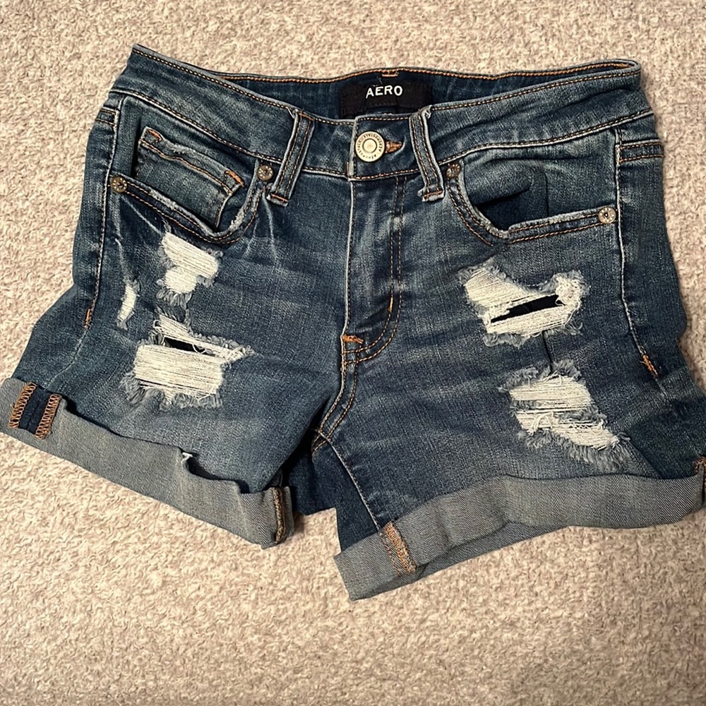 Aeropostale low rise midi Jean shorts